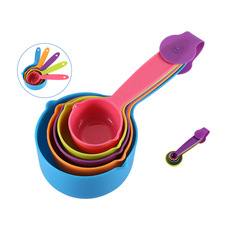 Kitchen Baking Scale - 10Pcs Colorful Plastic Measuring Cup and