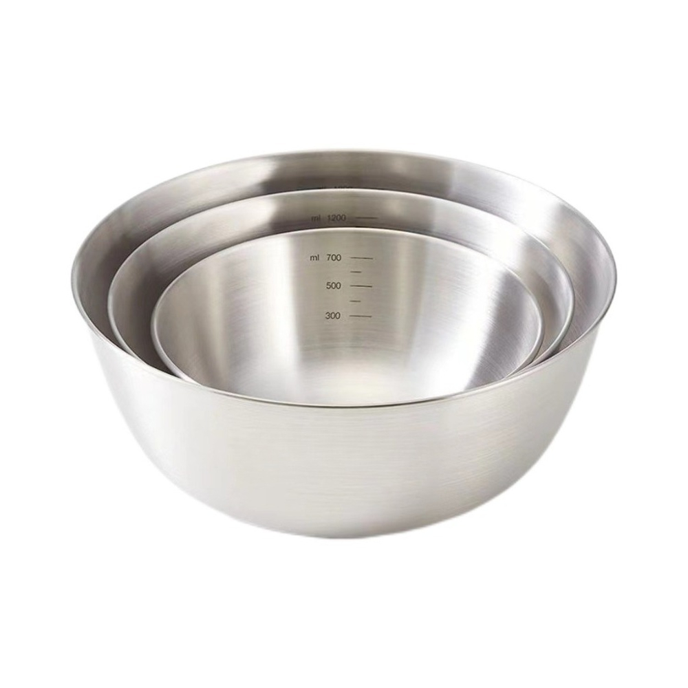 Kitchen Baking Scale - 3pcs Stainless Steel Bowl Set with