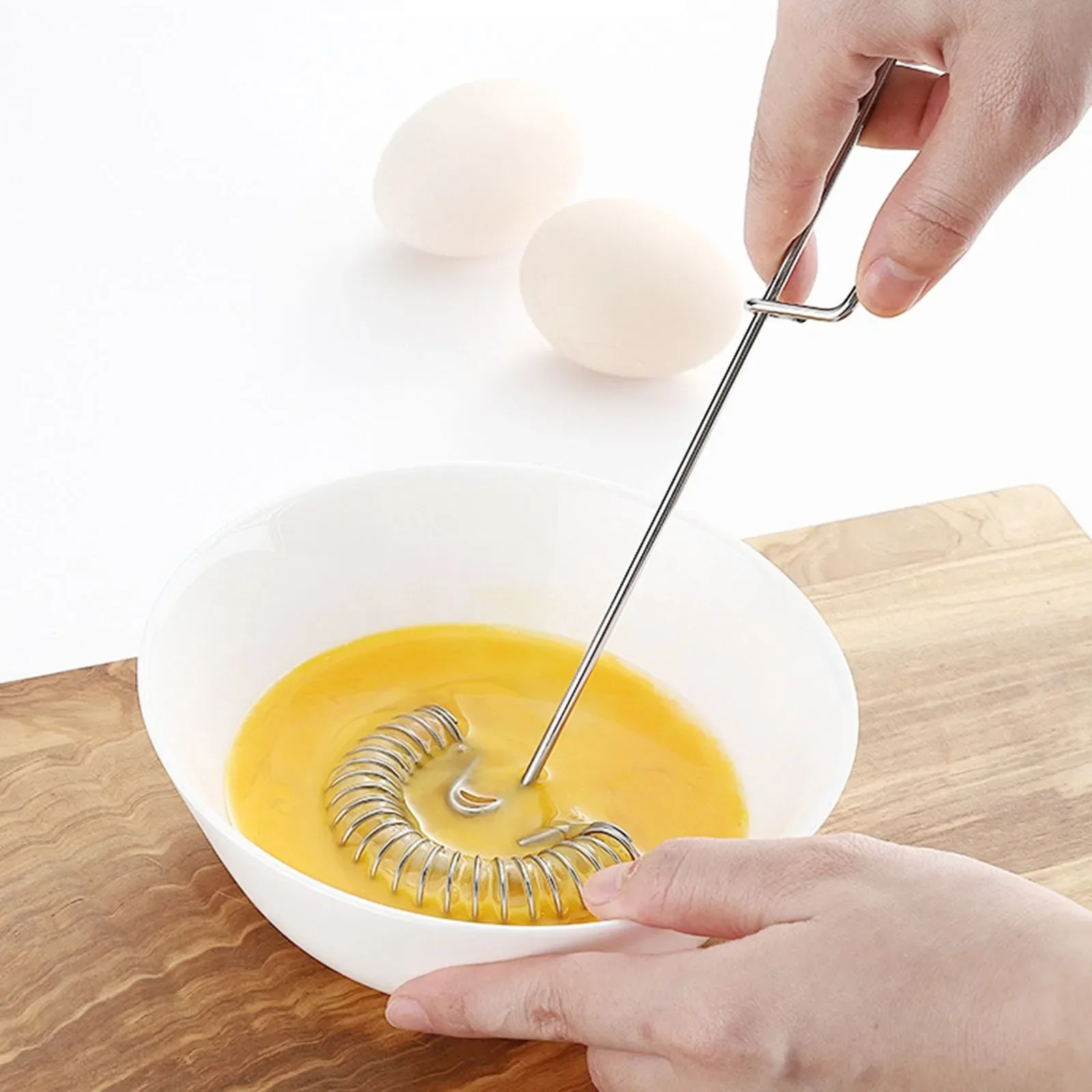 Kitchen Baking Blender - Stainless Steel Manual Egg Beater Spring