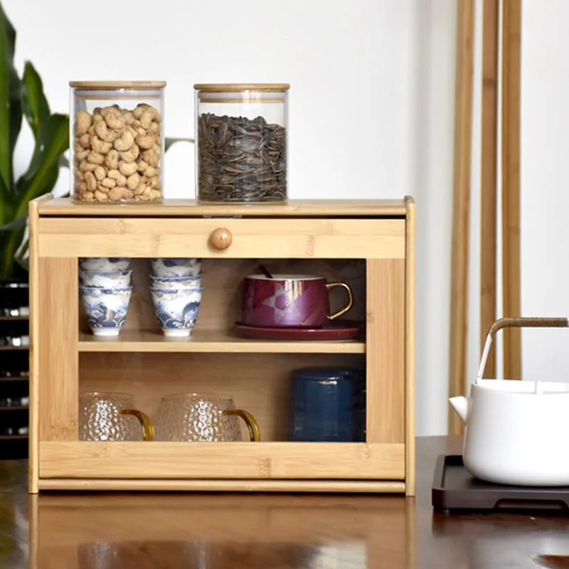 Bamboo Bread Box Storage Box D - Kitchen Zain ulasan dan harga