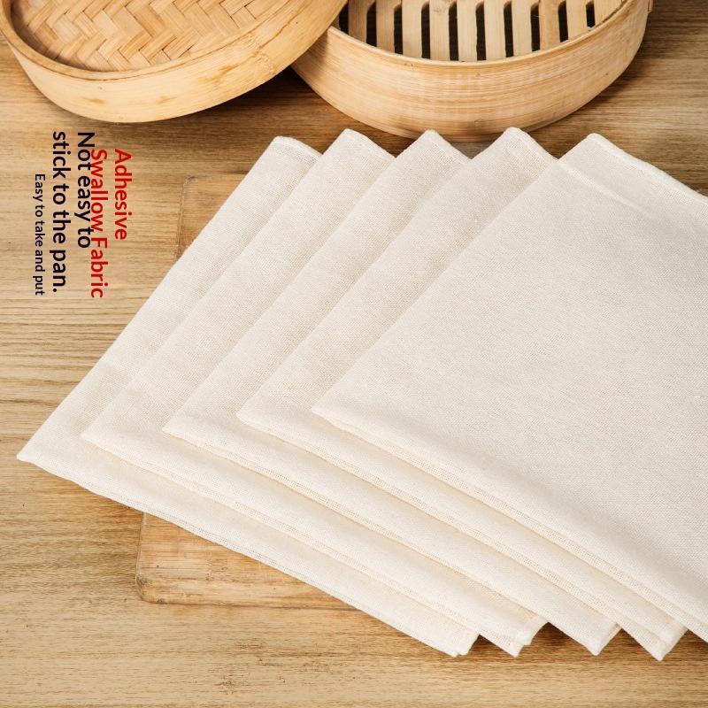 3Pcs Pure Round Cotton Steamer - Kitchen Baking Cloth ulasan dan harga