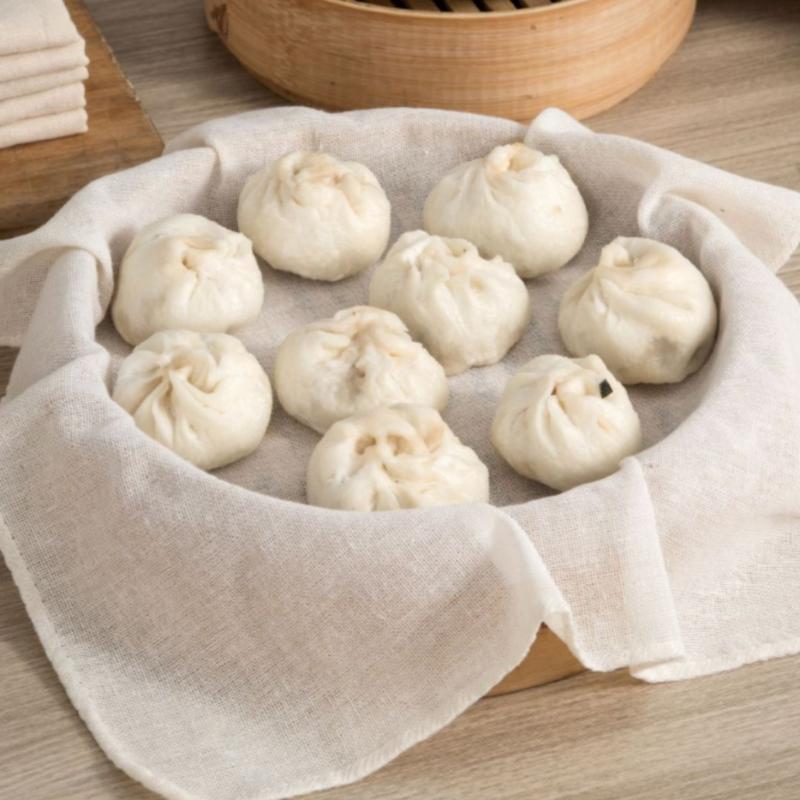 3Pcs Pure Round Cotton Steamer - Kitchen Baking Cloth ulasan dan harga