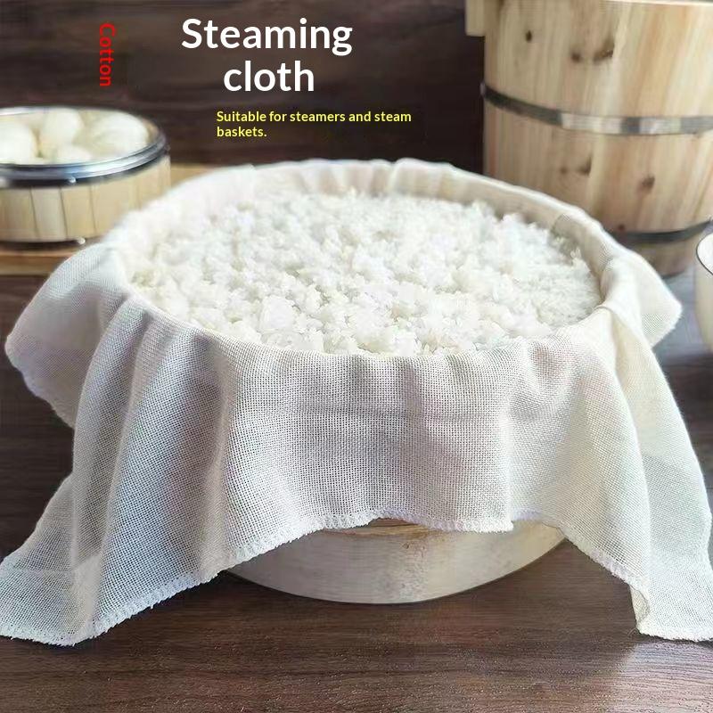 3Pcs Pure Round Cotton Steamer - Kitchen Baking Cloth ulasan dan harga