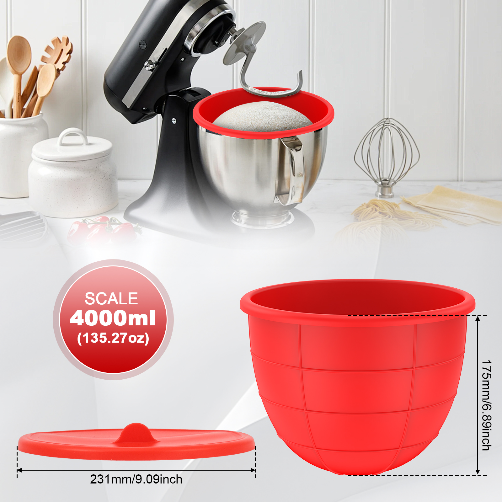 3 Pcs Kitchen Silicone Bowl In - Kitchen Aid Baking Lid ulasan dan harga