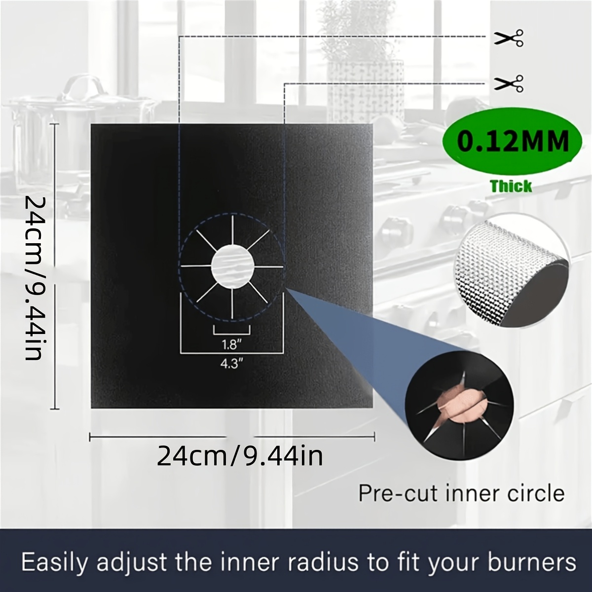 2PCS Teflon Gas Stove Cover, 0 - Kitchen Baking Cooking ulasan dan harga