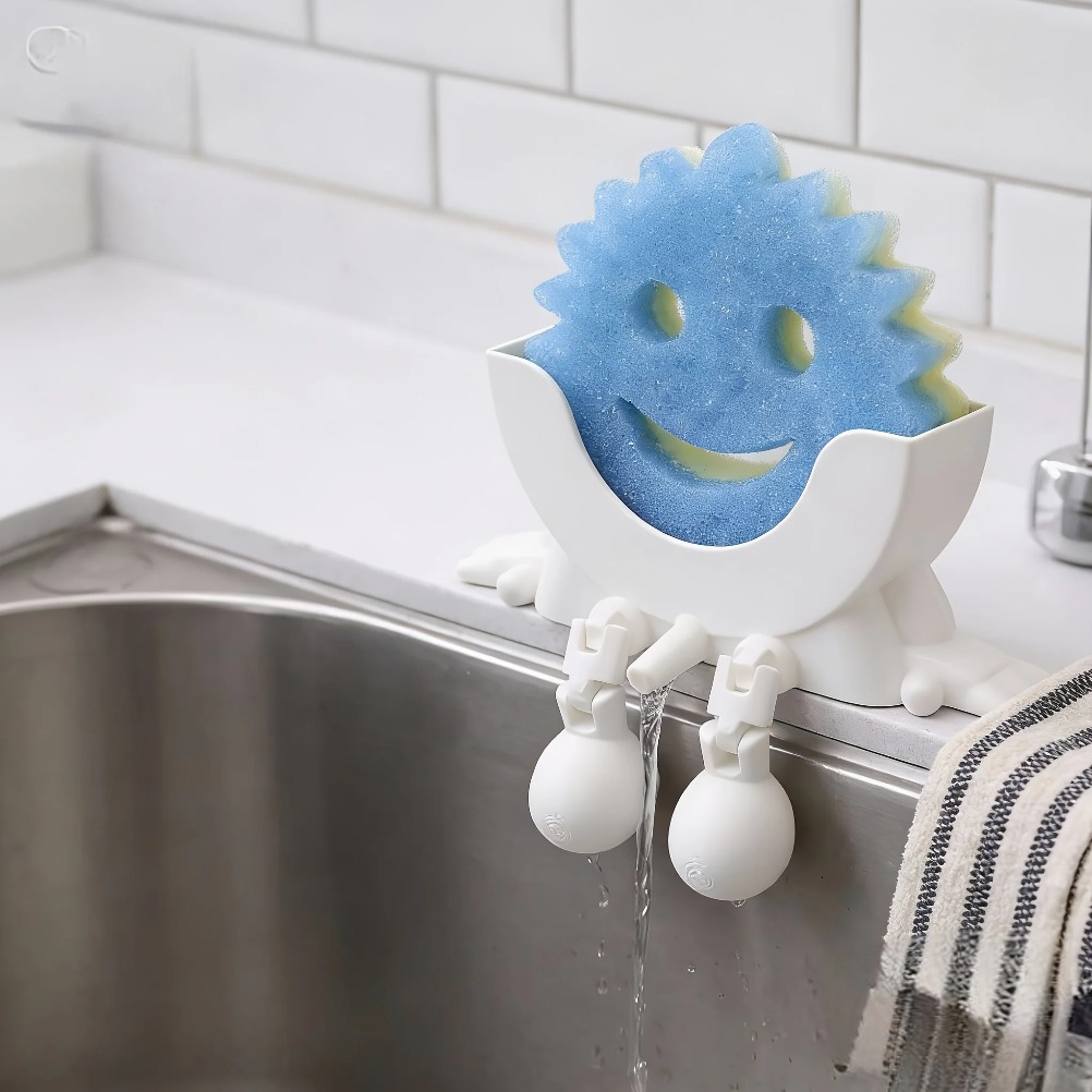 Drainable Soap & Sponge Holder - Kitchen Baking Storage ulasan dan harga