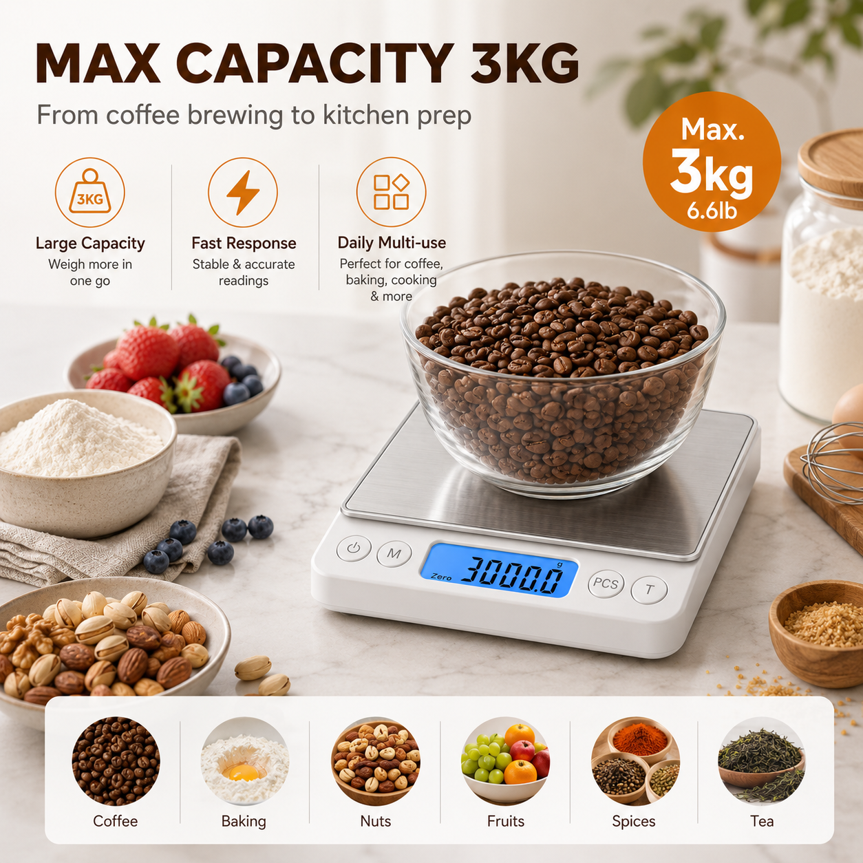 5kg/1g Digital Kitchen Scale,  - Kitchen Baking Scale ulasan dan harga