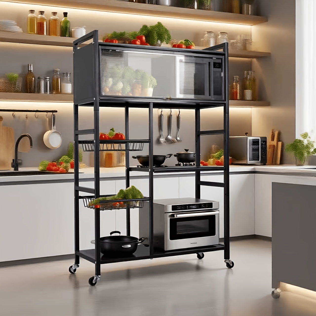 us1pc Movable Storage Rack, Ad - Kitchen Baking Storage ulasan dan harga