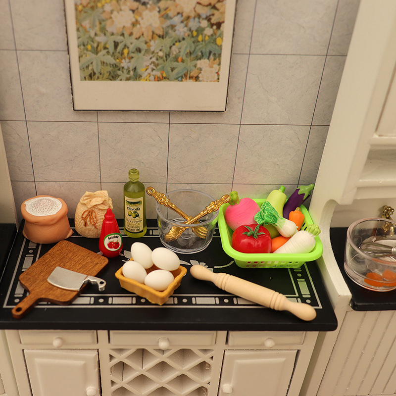 1/12 Dollhouse Miniature Kitch - Kitchen With Baking Area ulasan dan harga