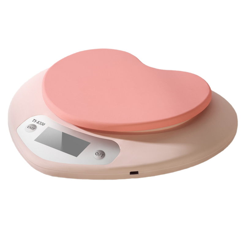 ABBZ-Portable Pink Heart-Shape - Kitchen Baking Scale ulasan dan harga