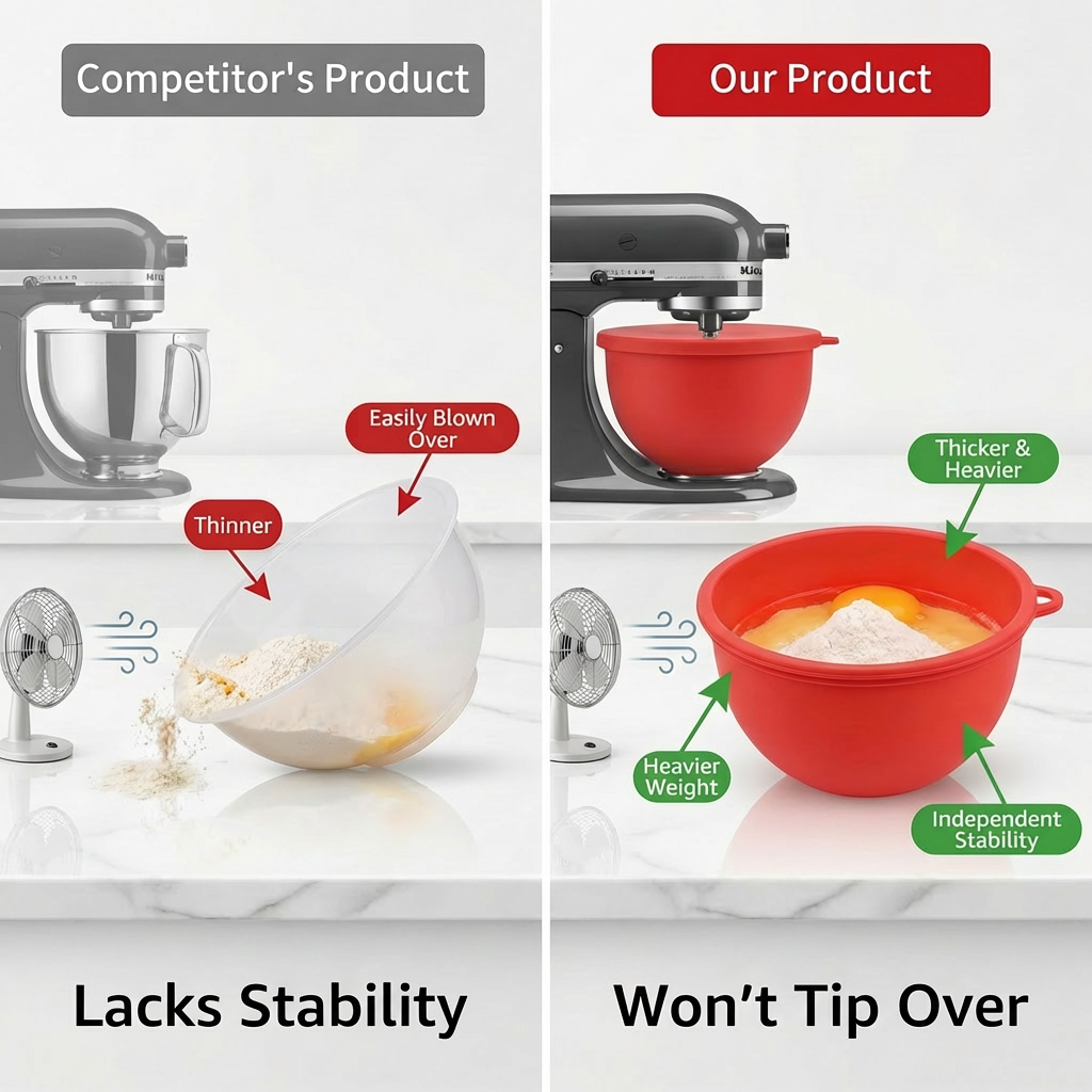 Silicone Bowl With Lids for Ki - Kitchen Aid Baking Lid ulasan dan harga