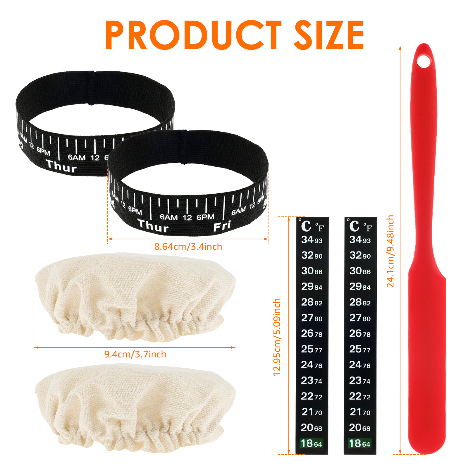 7Pcs Dough Starter Jar Laber S - Kitchen Baking Cloth ulasan dan harga