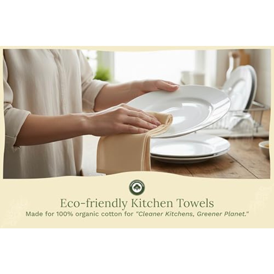 Organic Cotton Beige Flour Sac - Kitchen Baking Cloth ulasan dan harga