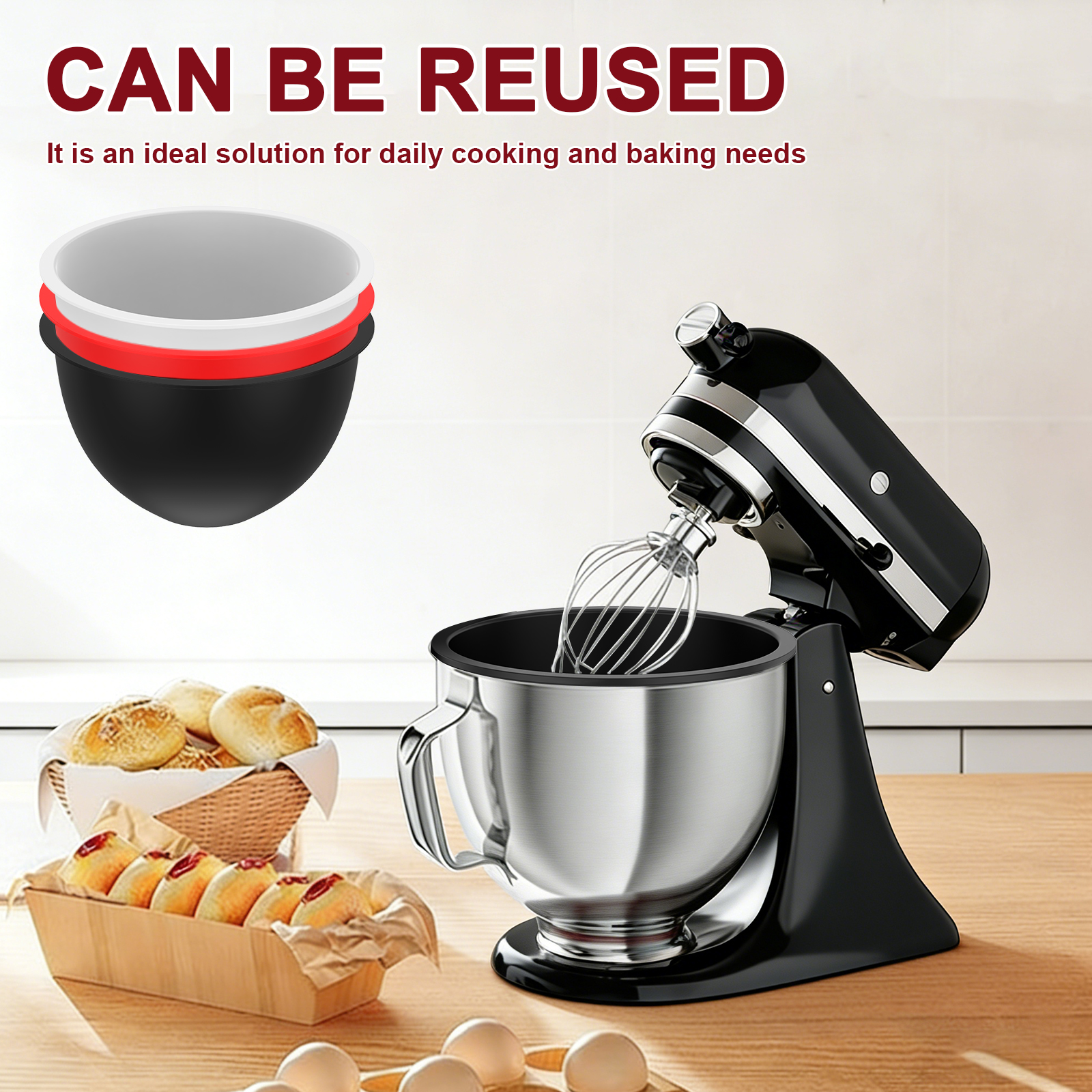 Silicone Bowl With Lids Includ - Kitchen Aid Baking Lid ulasan dan harga