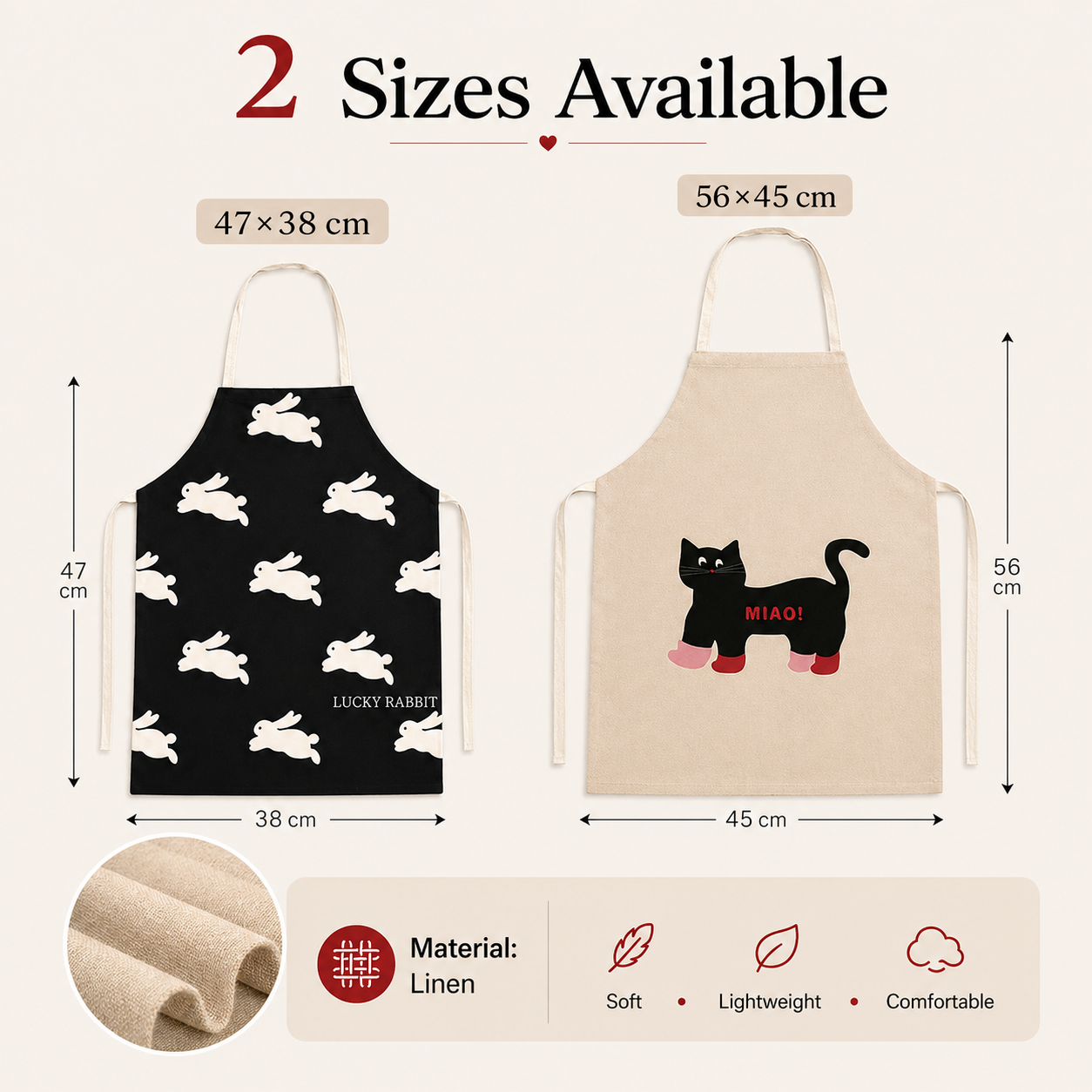 Cute Black Cat White Rabbit Li - Kitchen Baking Cloth ulasan dan harga