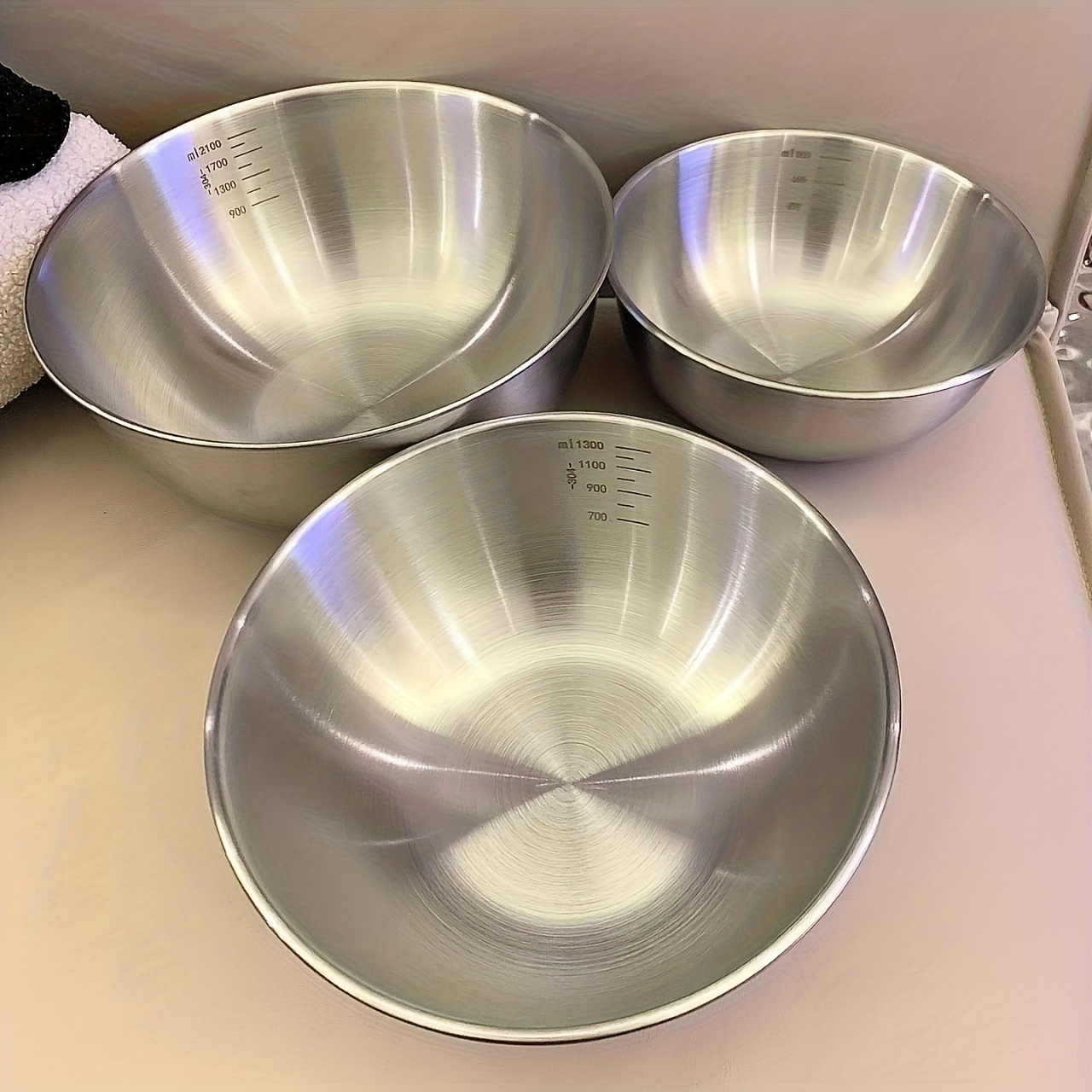 3pcs Stainless Steel Cooking M - Kitchen Baking Bowls ulasan dan harga