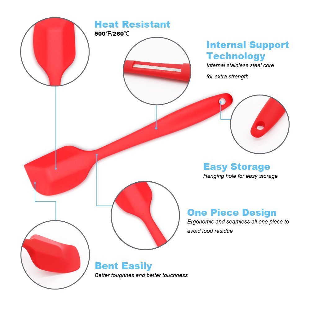 Silicone Spatula,Heat-Resistan - Kitchen Baking Blender ulasan dan harga